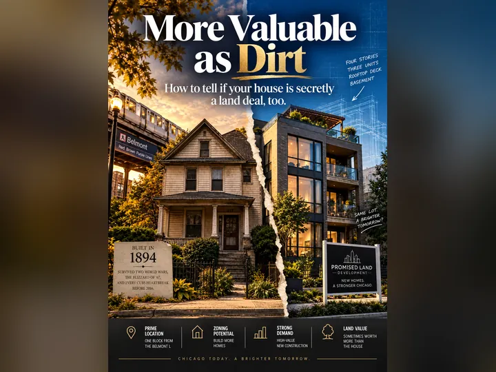 Cover image for the article: A Developer Paid $1.15 Million for an 1894 Lake View House. Now They're Tearing It Down.