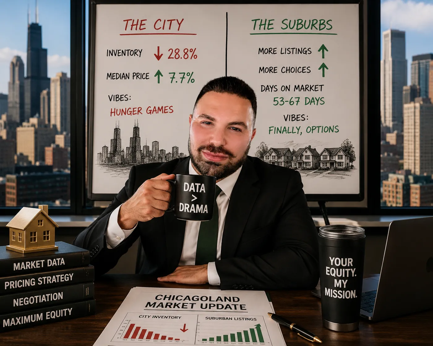 Illustration for: A Tale of Two Markets: Why Chicago’s City Inventory is Crashing While Suburbs Open Up