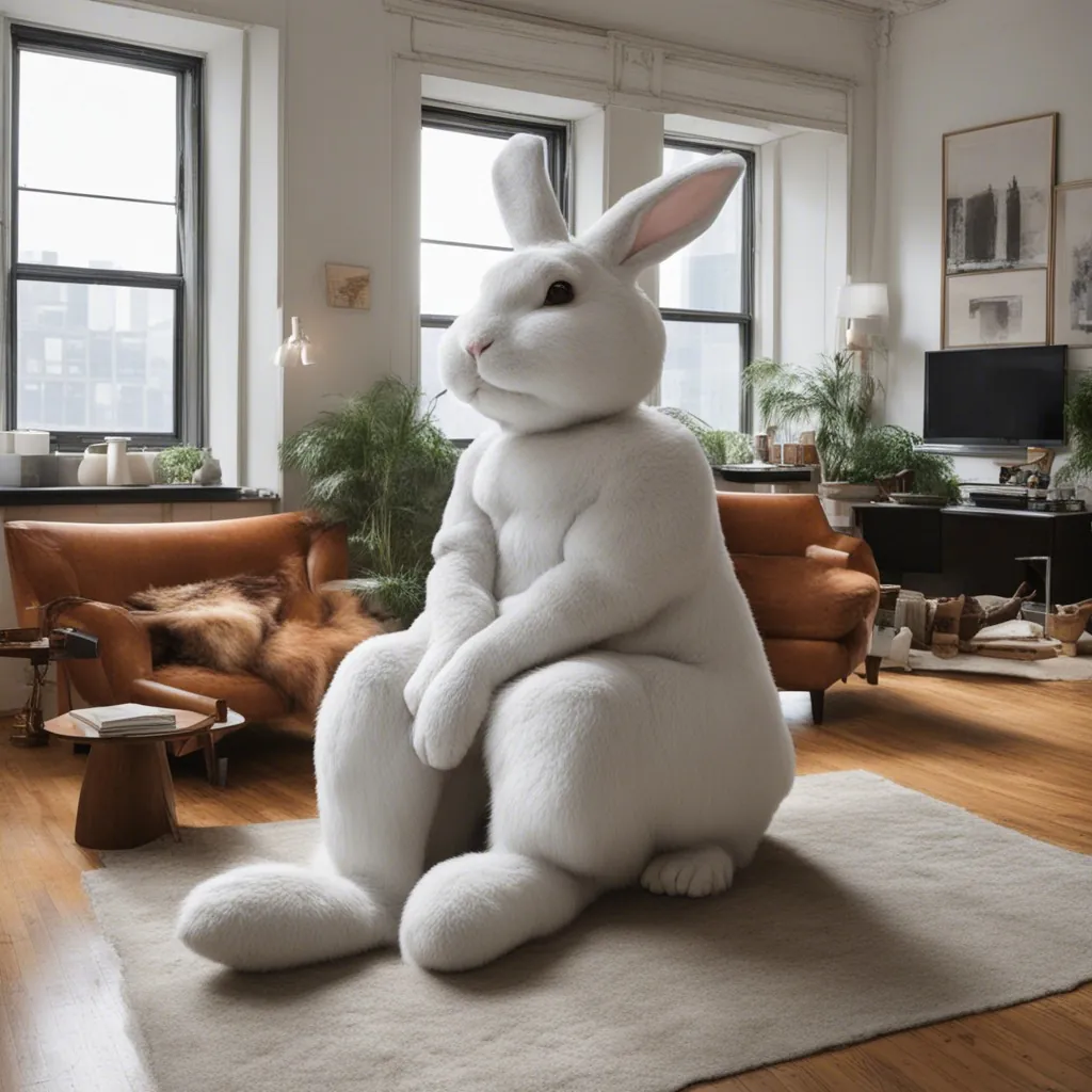 Illustration for: Bad Bunny Hops into Luxe NYC Living - and We're All Ears!