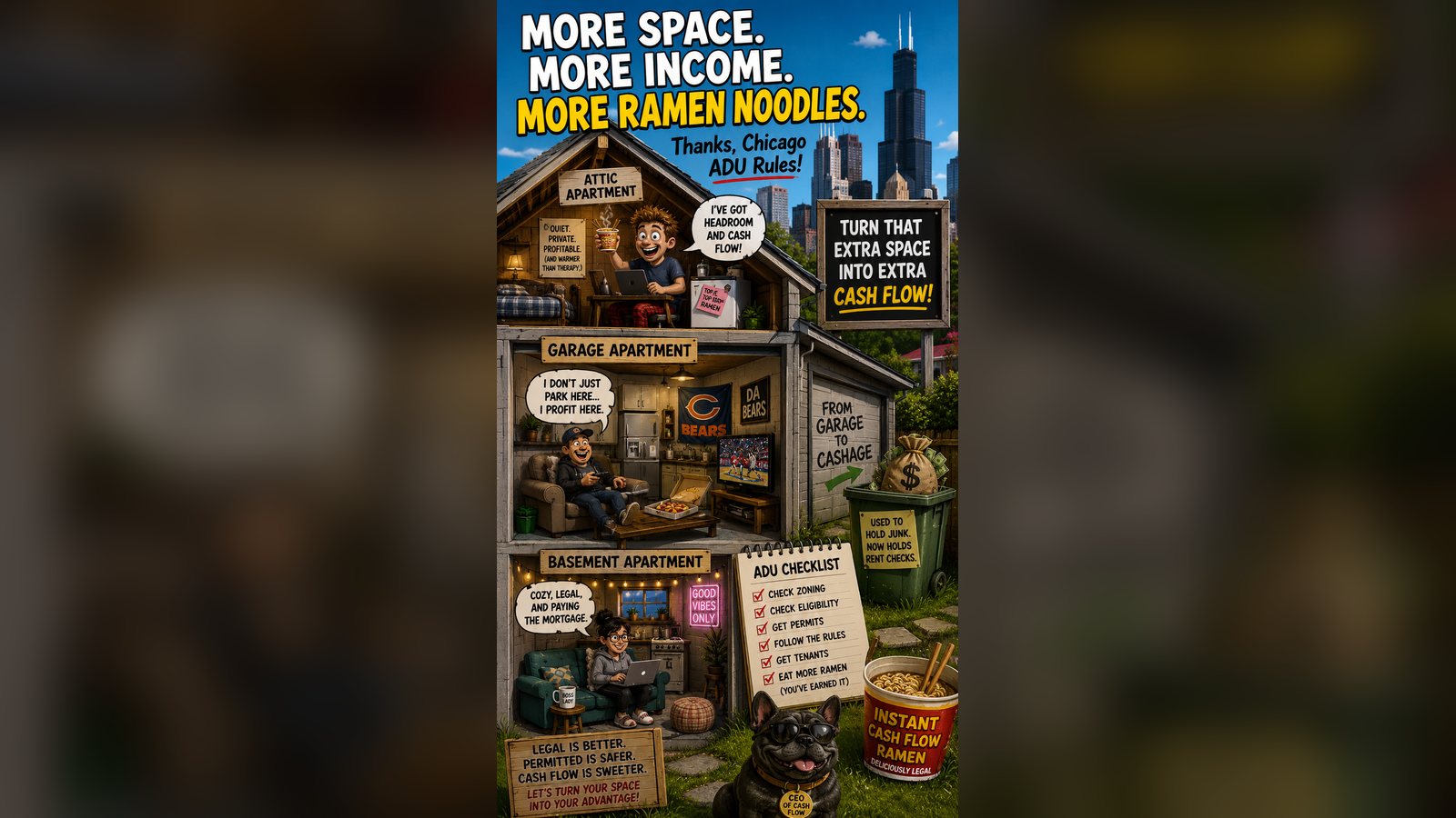 Cover image for the article: Can You Legally Turn Your Chicago Basement, Attic or Garage Into Rental Income?