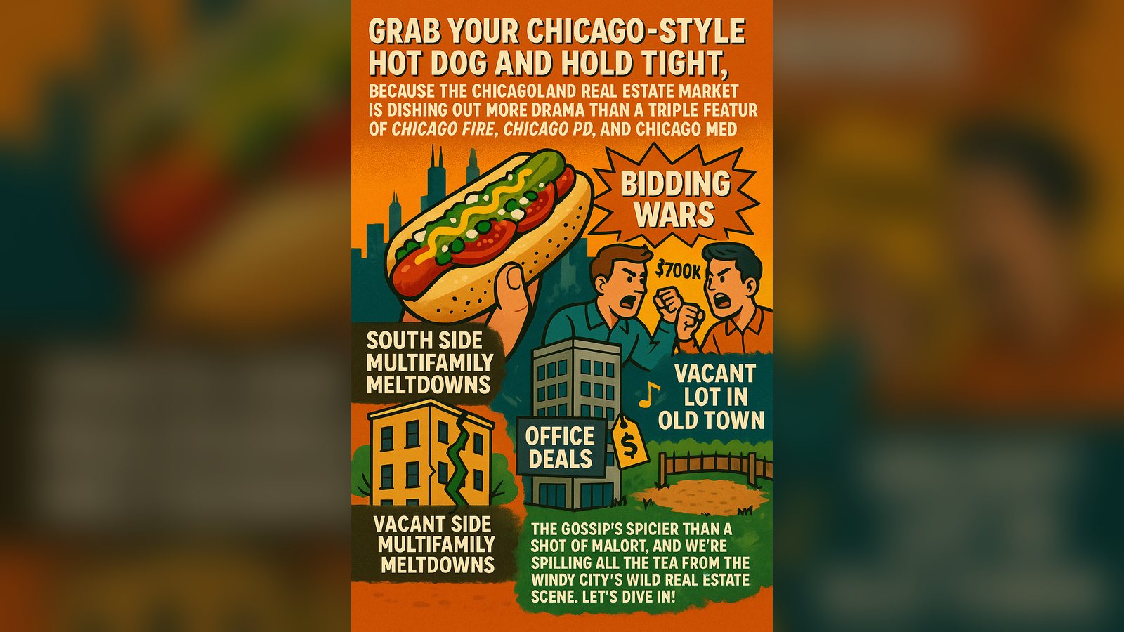 Cover image for the article: Chicagoland Real Estate Gossip: Bidding Wars, South Side Soap Operas, and Office Space Steals That’ll Make You Spit Out Your Malört