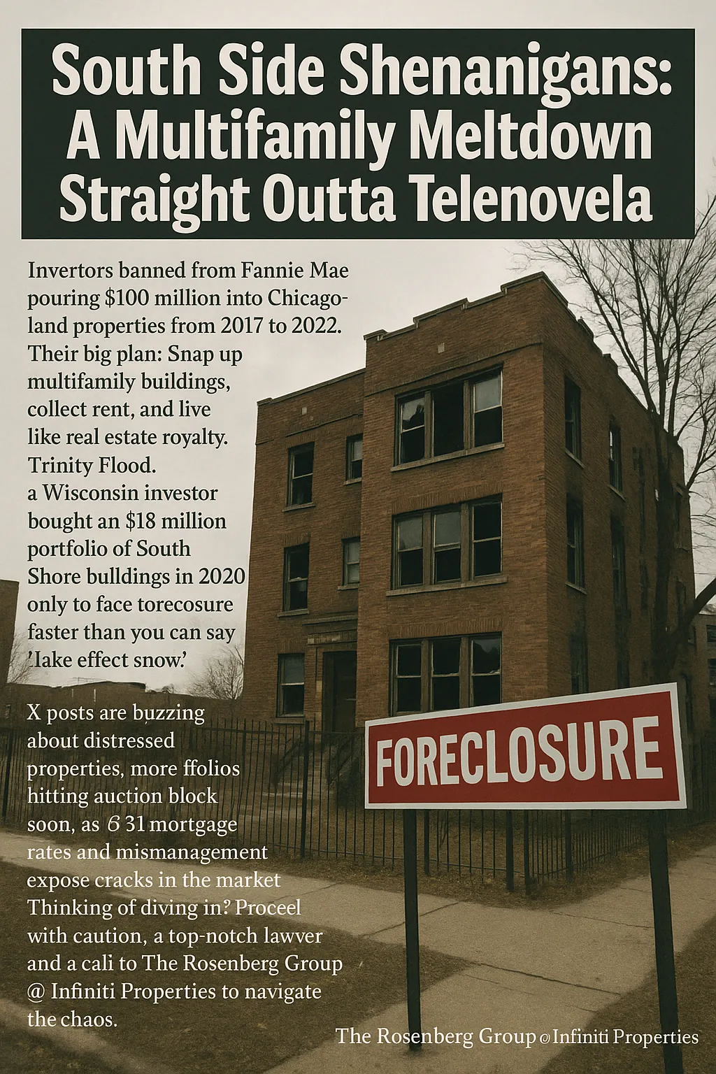 Illustration for: Chicagoland Real Estate Gossip: Bidding Wars, South Side Soap Operas, and Office Space Steals That’ll Make You