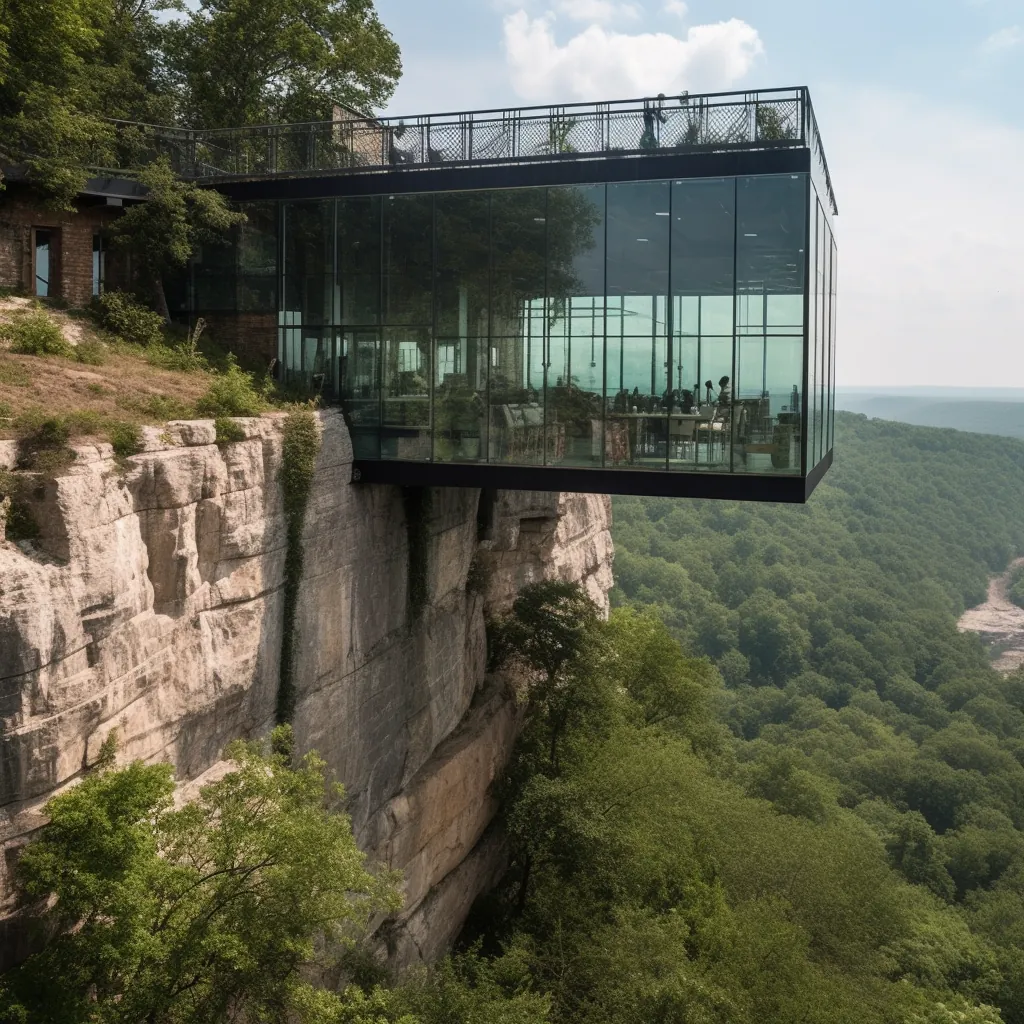Illustration for: Cliffhanger Homes: Living on the Edge