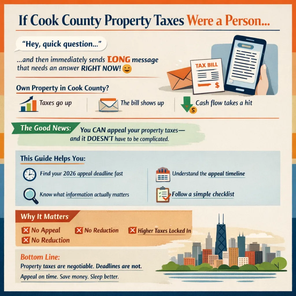 Illustration for: Cook County Tax Appeal Deadlines (2026).