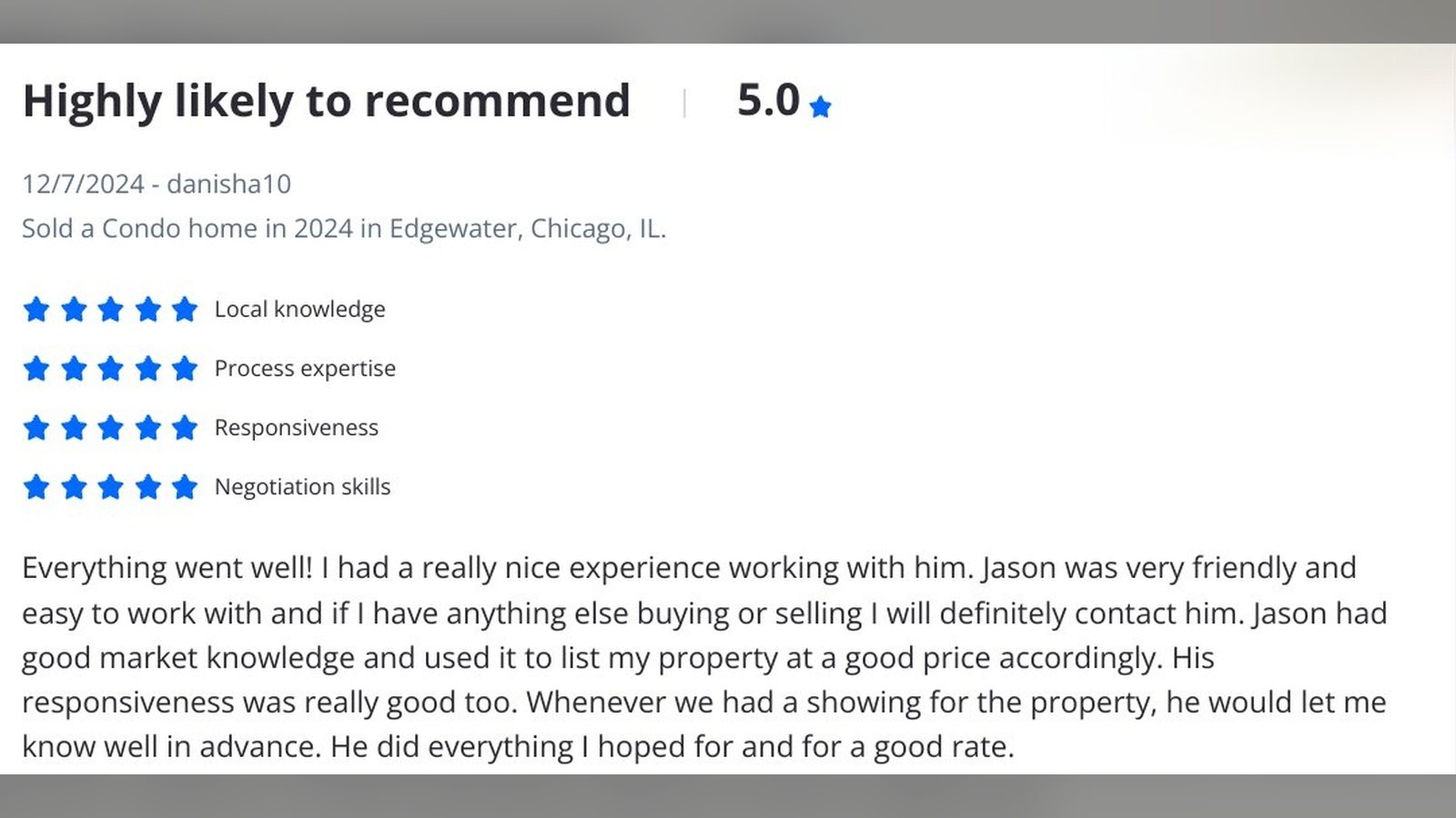 Cover image for the article: Grateful to Share a Kind Zillow Review for the Sale of 5455 N. Sheridan Rd, Unit 3615