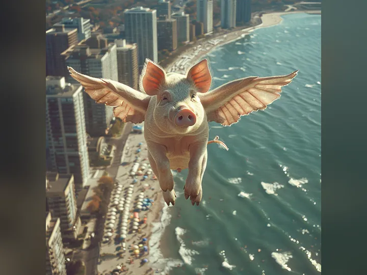 Cover image for the article: PIGS HAVE FLOWN!