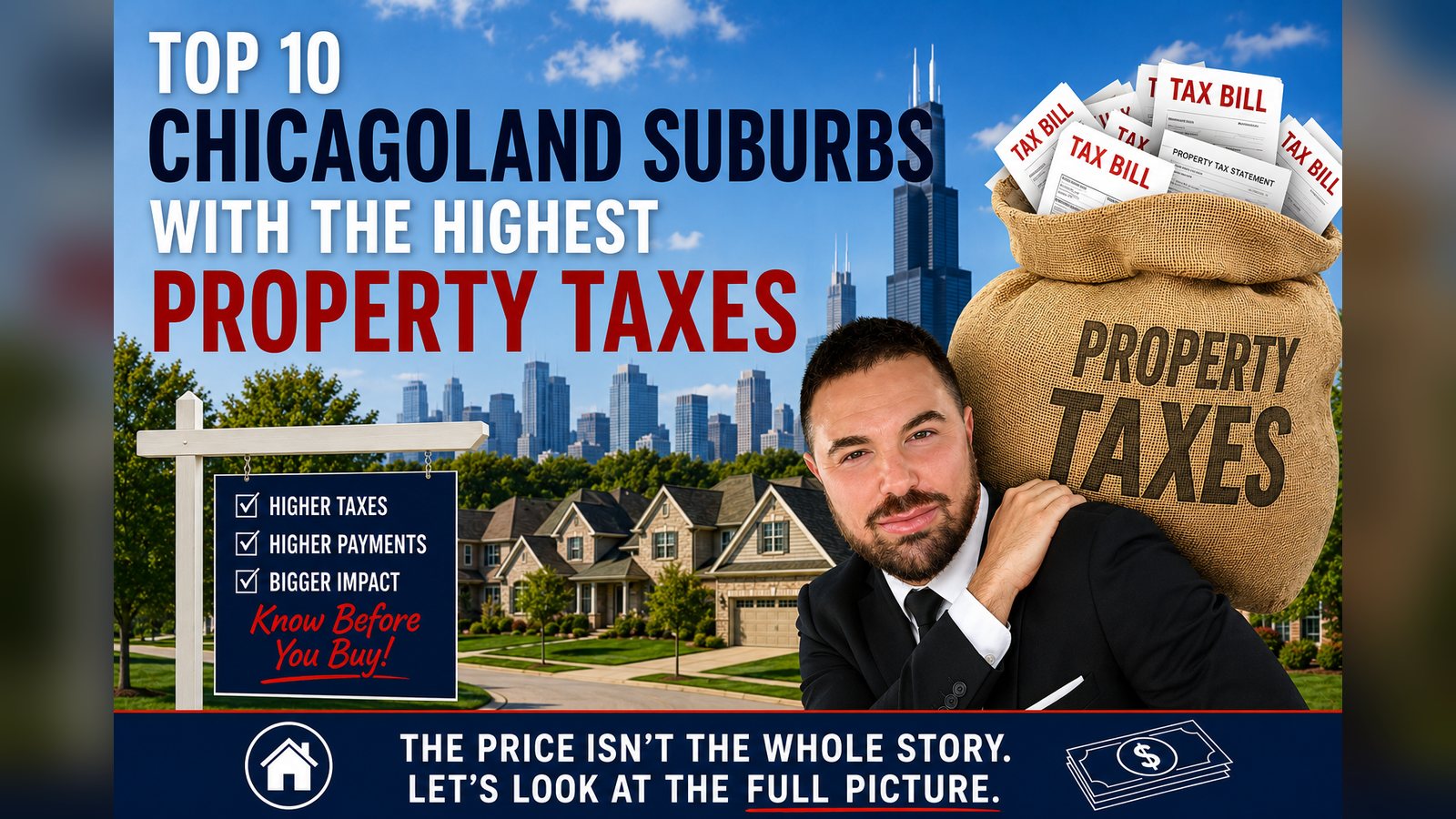 Cover image for the article: Top 10 Chicagoland Suburbs With Some of the Highest Property Tax Burdens