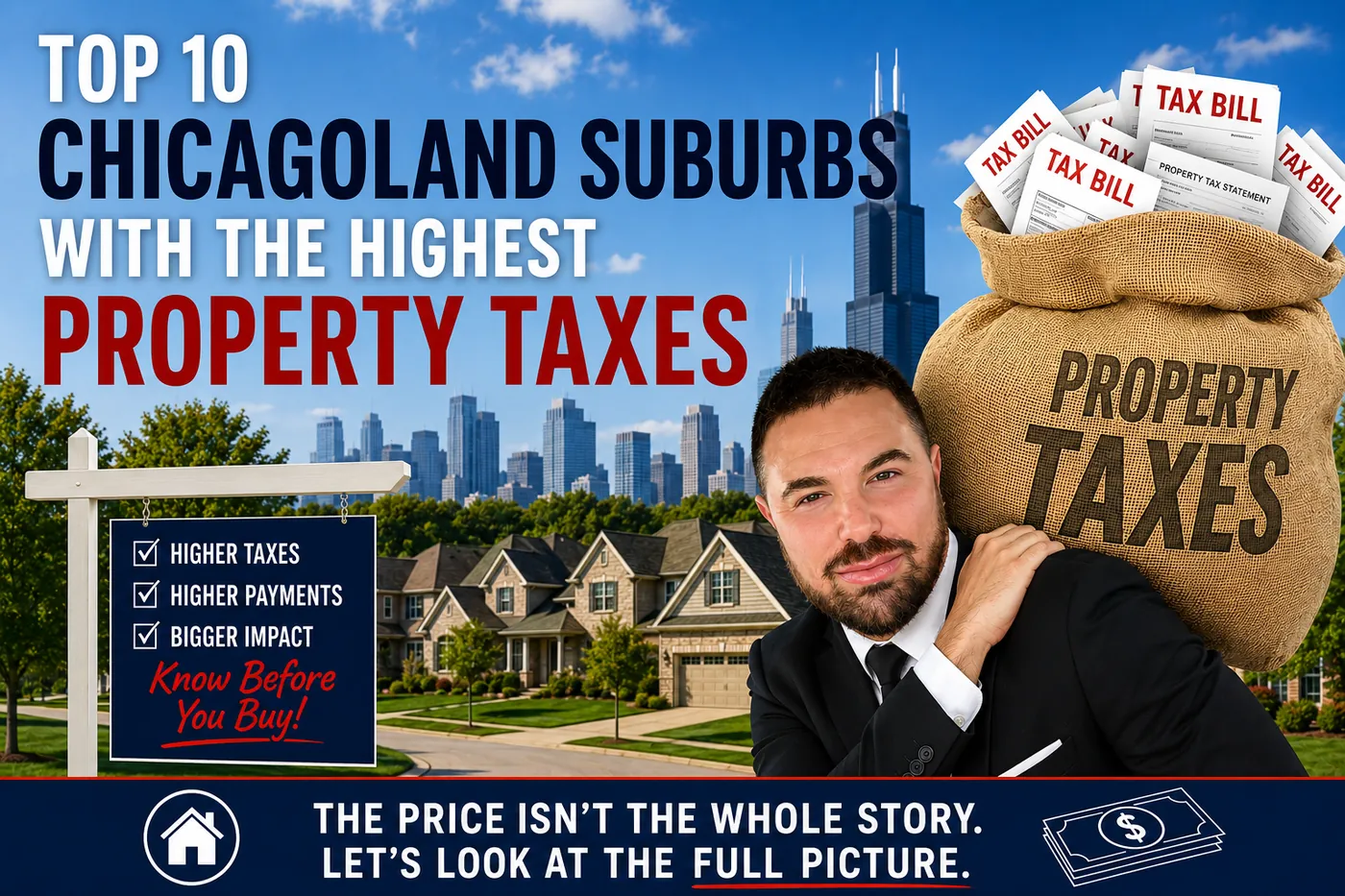 Illustration for: Top 10 Chicagoland Suburbs With Some of the Highest Property Tax Burdens