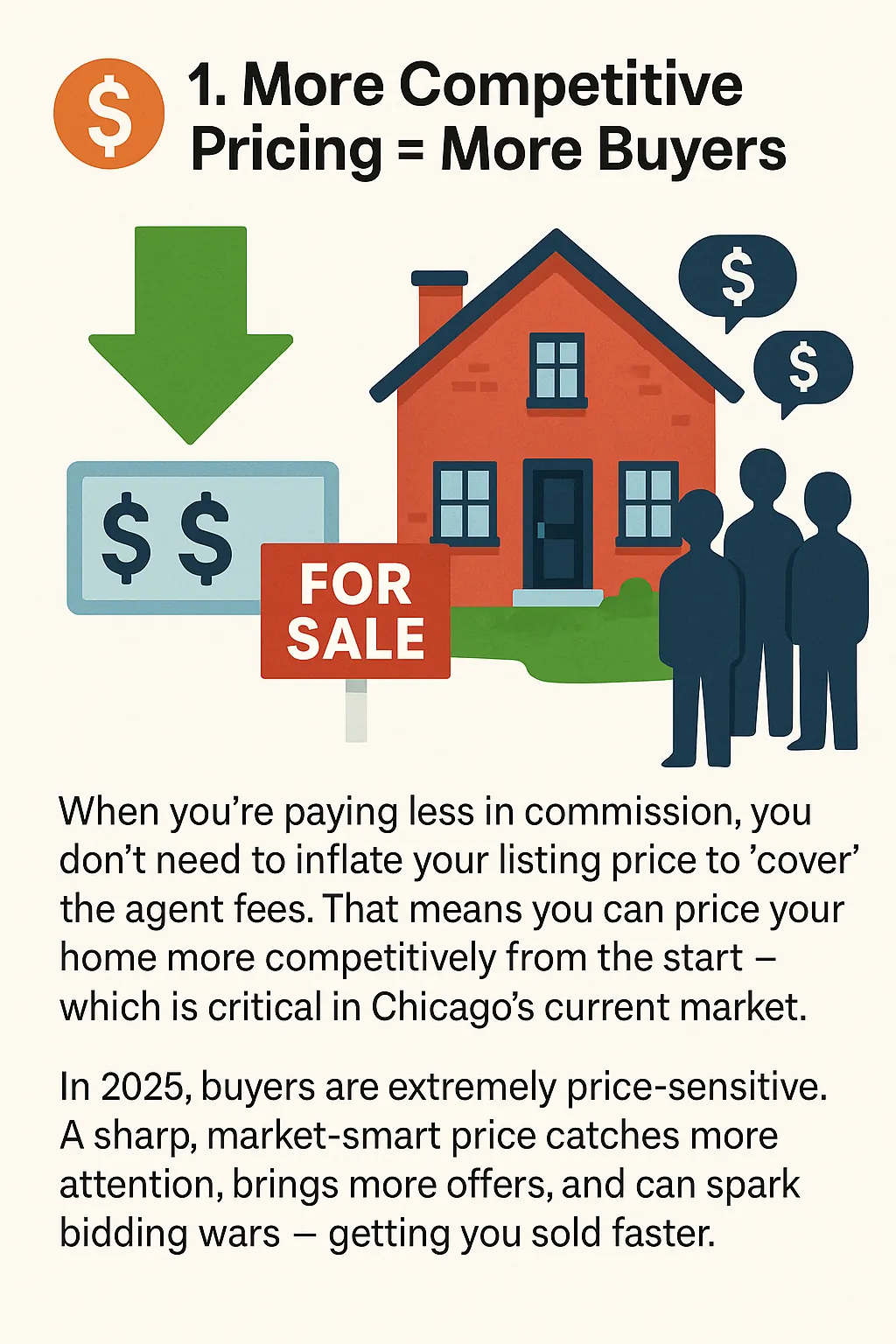 Illustration for: Why Paying a Lower Commission Can Get Your Chicago Home Sold Faster